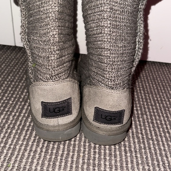 Grey Knit Ugg Boots - Picture 2 of 7